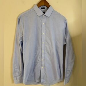 J. Crew Factory Flex Wrinkle Free Blue Checkered Shirt SZ LG